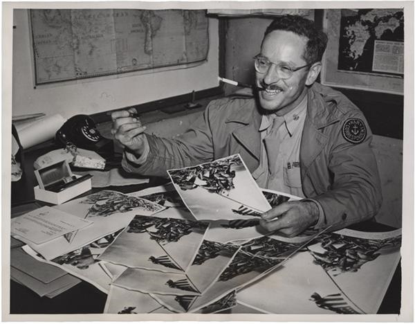 San Francisco Examiner Photo Collection - Entertai - WW II Iwo Jima Photographer Joe Rosenthal Photo Lot (2)