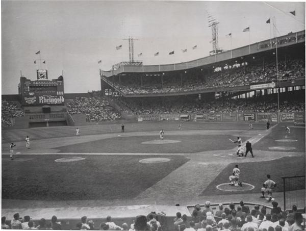 - 1962 Willie McCovey Baseball Homerun Photo w/ Full Field View