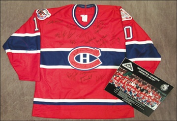 - 1993 Guy Lafleur NHL Heroes of Hockey Team Autographed Game Worn Jersey