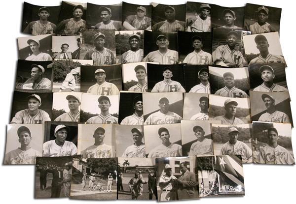 - (45) 1940s Cuban Baseball League Player Photos w/ Martin Dihigo.