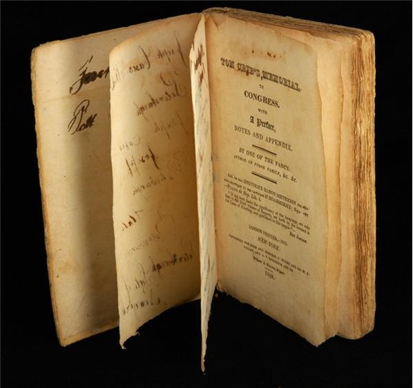 Memorabilia Other - 1819 Tom Cribbs Memorial to Congress Antique Boxing Book
