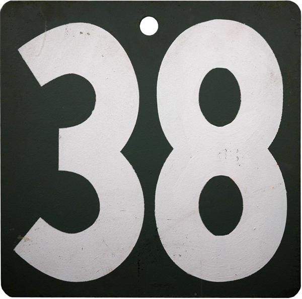 Baseball Memorabilia - Baseball's Fenway Park Scoreboard Sign #38 Curt Schilling