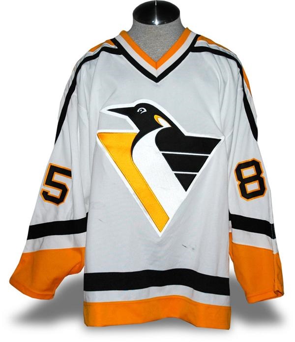Game Used Hockey - 1996-97 Petr Klima Game Worn Pittsburgh Penguins Jersey