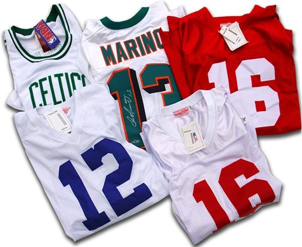 Super Bowl - (5) NFL and NBA Throwback Jerseys Including Dan Marino
