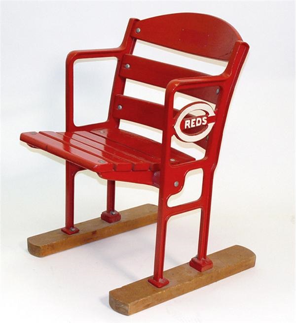 Baseball Memorabilia - Crosley Field Seat with Figural "C" Side