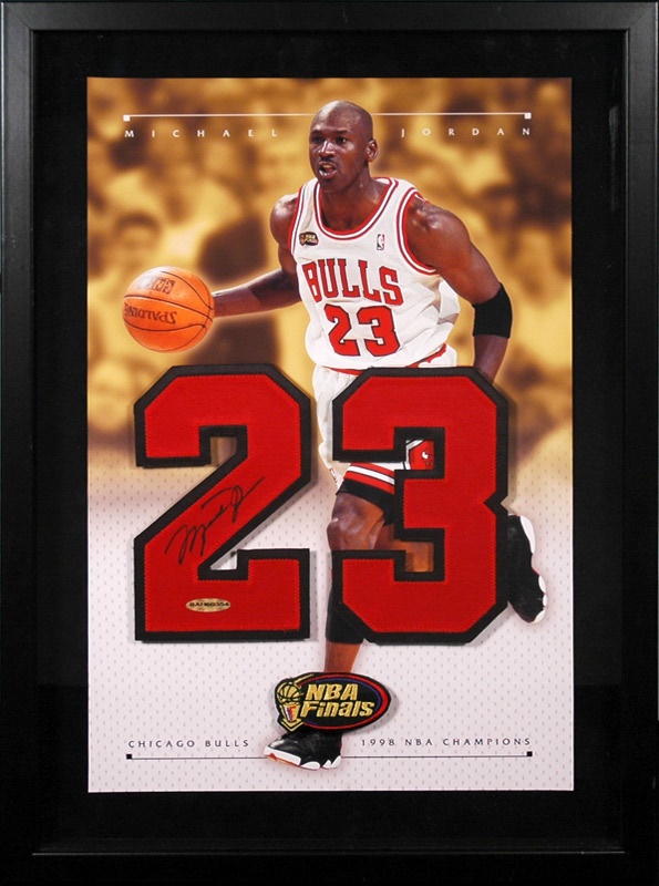 - Basketball Great Michael Jordan Signed Number "23" Framed Display UDA