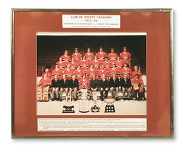 Guy Lafleur - 1975-76 Montreal Canadiens Framed Team Photograph (16x20")
