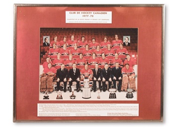 Guy Lafleur - 1977-78 Montreal Canadiens Framed Team Photograph (16x20")