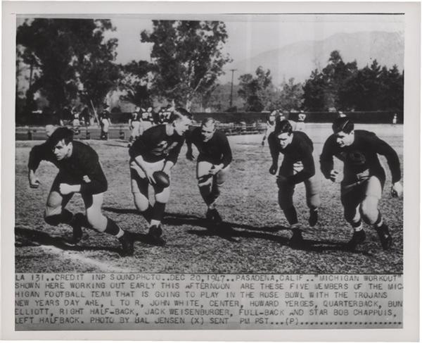 - 1947/48 University of Michigan Football Wire Photos (6)