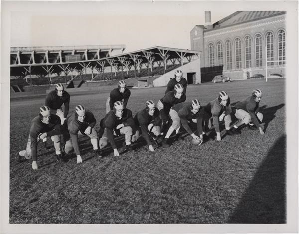 San Francisco Examiner Photo Collection - Sports - 1947 University of Michigan Football Team Wire Photo