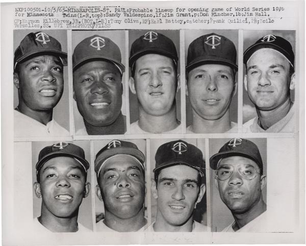San Francisco Examiner Photo Collection - Sports - 1965 Minnesota Twins World Series Wire Photo