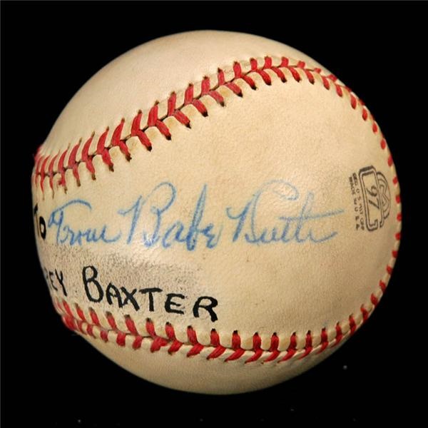 Babe Ruth - Babe Ruth Single Signed Baseball