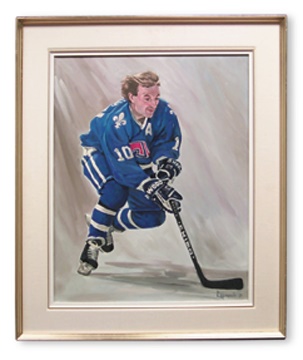 - 1991 Guy Lafleur Quebec Nordiques Oil Painting (35x30")
