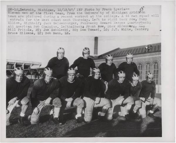 - 1947 Michigan State Football Team Wire Photo