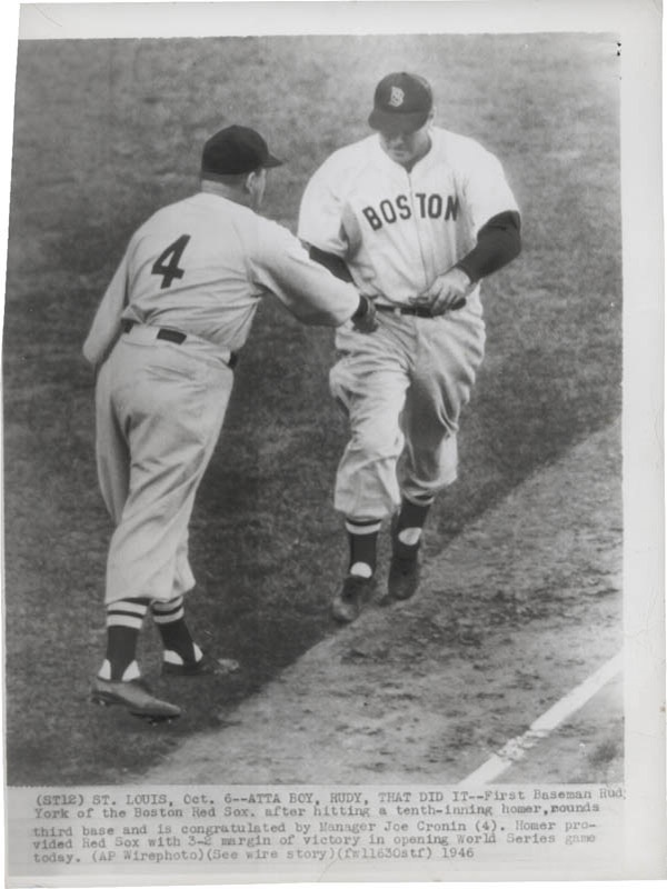 1943-45 Joe Cronin Game Worn Boston Red Sox Jersey. Baseball