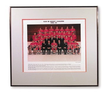 - 1982-83 Montreal Canadiens Framed Team Photograph (20x22")