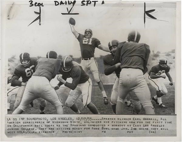 - Earl Morrall 1956 Rose Bowl Wire Photos (4)