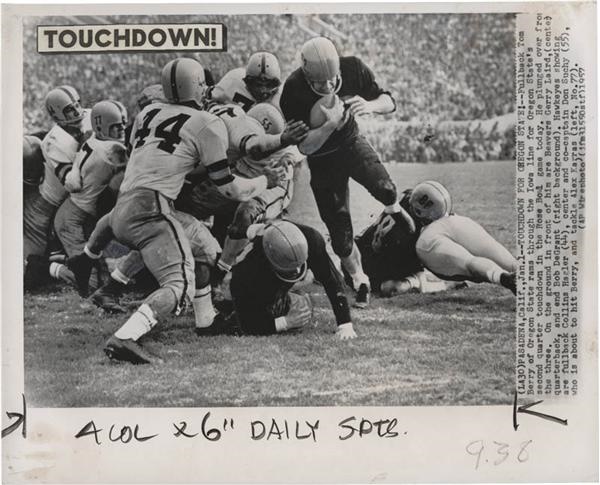 Football - 1957 Rose Bowl Alex Karras Wirephotos ( 5)