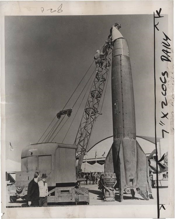 1950’s German V-2 Rocket Launch Wire Photos (8)