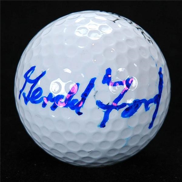 Rock And Pop Culture - President Gerald Ford Signed Golf Ball