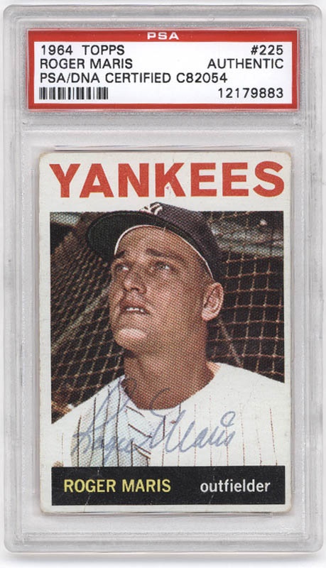 - Roger Maris Signed 1964 Topps Card