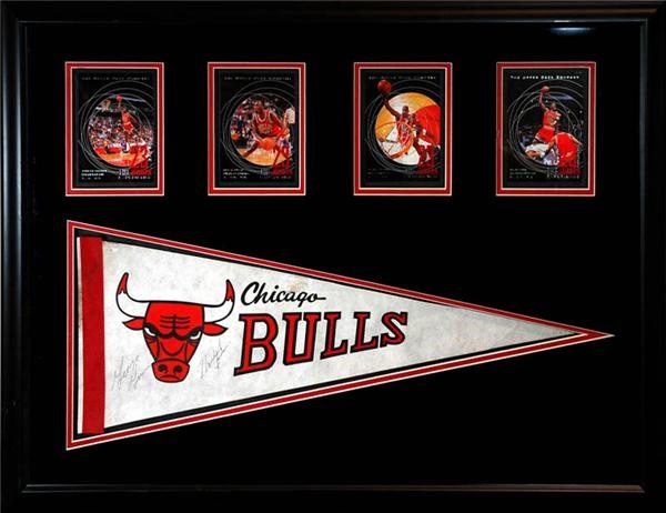 Basketball - Michael Jordan Vintage Signed Bulls Pennant