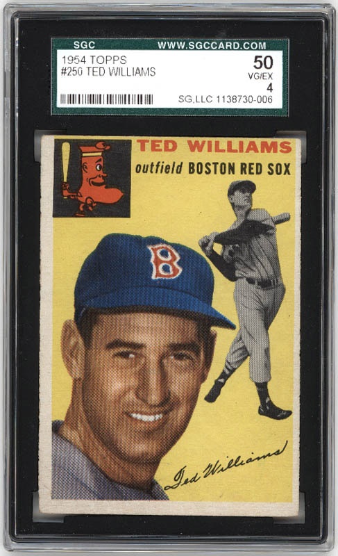 - 1954 Topps #250 Ted Williams SGC VG/EX 4