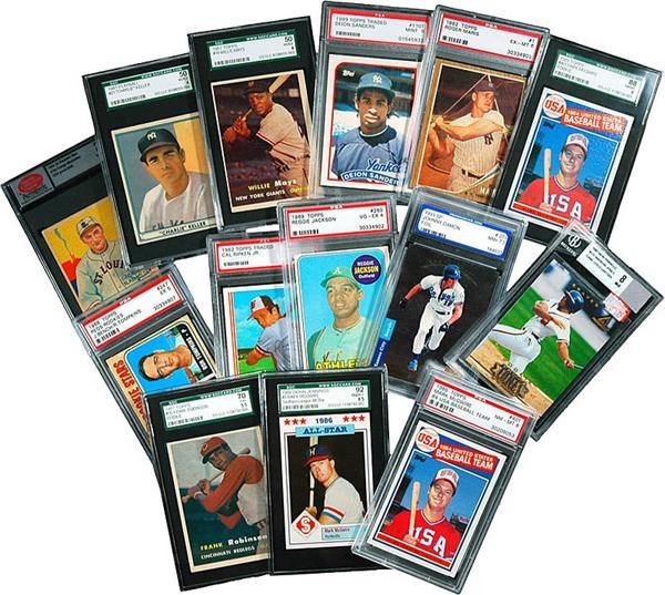 1934-1997 Baseball Card Collection with Key Cards (14)