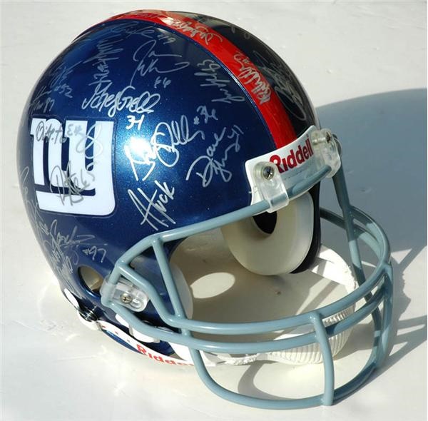 2000 New York Giants Team Signed Football Helmets (2)