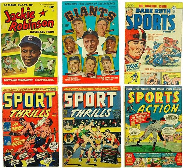 Ernie Davis - 1950s Sports Comic Book Collection (6)