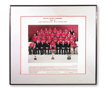 Guy Lafleur - 1980-81 Montreal Canadiens Framed Team Photograph (22x24")
