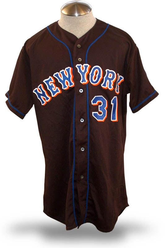 mike piazza black mets jersey