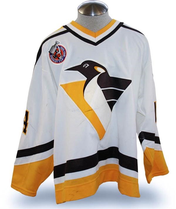 Hockey Equipment - 1993 Markus Naslund Pittsburgh Penguins Game Worn Jersey
