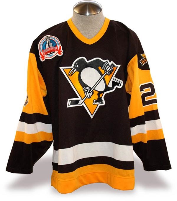 Hockey Equipment - 1991-92 Kevin Stevens Pittsburgh Penguins Game Issued “4-Patch” Stanley Cup Finals Jersey