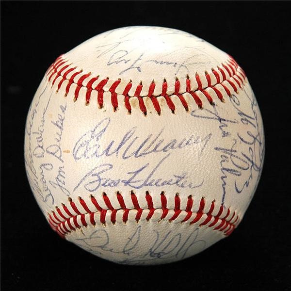 1971 Baltimore Orioles Team Signed Baseball AL Champs!