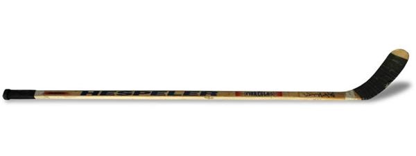 Hockey Equipment - Wayne Gretzky Signed Game Used Hespeler Hockey Stick