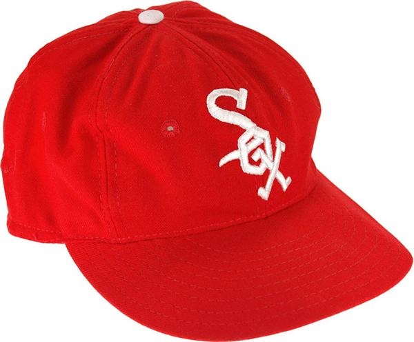 Ernie Davis - Luke Appling Game Used White Sox Coaches Hat.