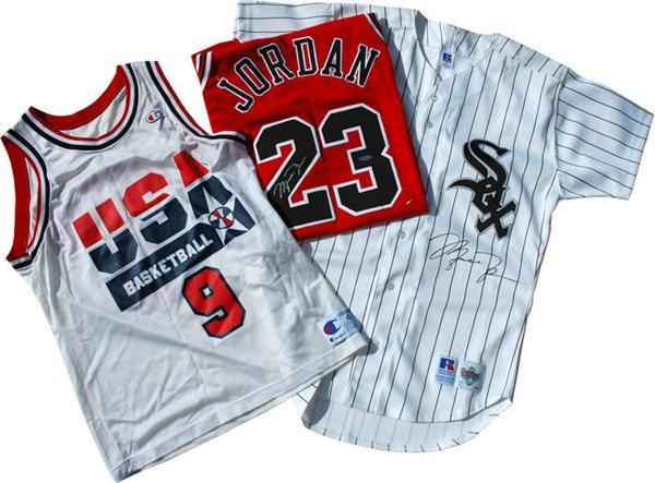 Michael Jordan Signed Bulls, White Sox & Olympic Jerseys (3)