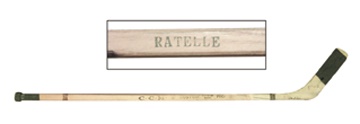 - 1960's Jean Ratelle New York Rangers Game Used Stick