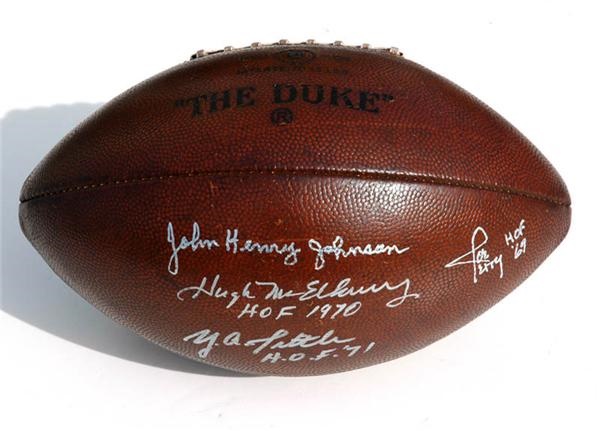 - 49ers &quot;Million Dollar Backfield&quot; Signed Vintage &quot;Bert Bell&quot; NFL Duke Football