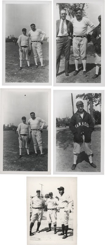 - 1920&#39;s Babe Ruth and Lou Gehrig Snapshot Photos (4)