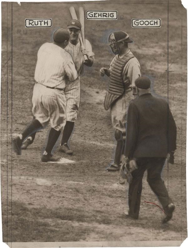 - 1927 Babe Ruth and Lou Gehrig World Series Photo