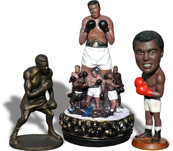 Three Different Muhammad Ali Statues