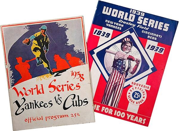 1938 and 1939 NY Yankees Baseball World Series Programs (2)