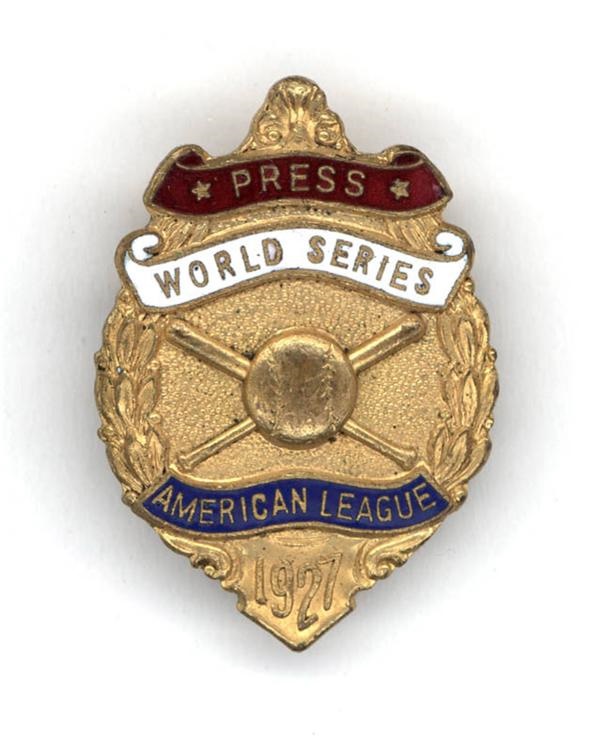 - 1927 New York Yankees Baseball World Series Press Pin