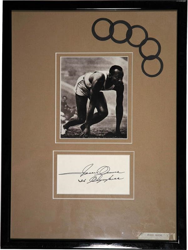 Jesse Owens Olympic Signed Display