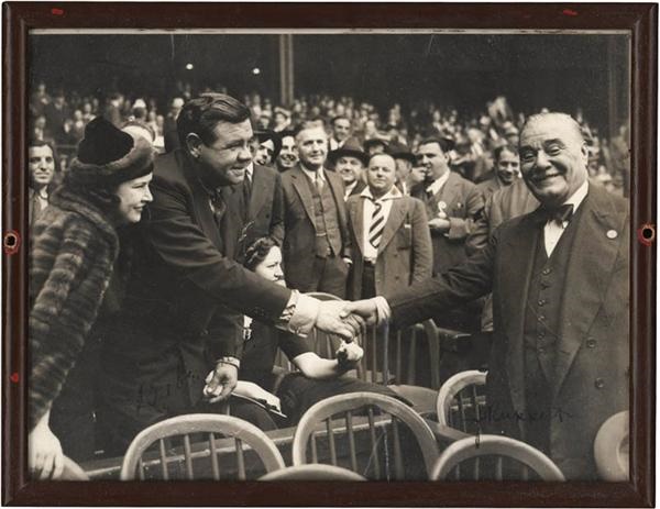 Babe Ruth - Babe Ruth and Jacob Ruppert Yankees Signed Photo