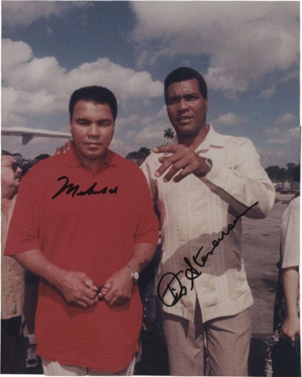 Muhammad Ali and Teofilo Stevenson Signed Photo