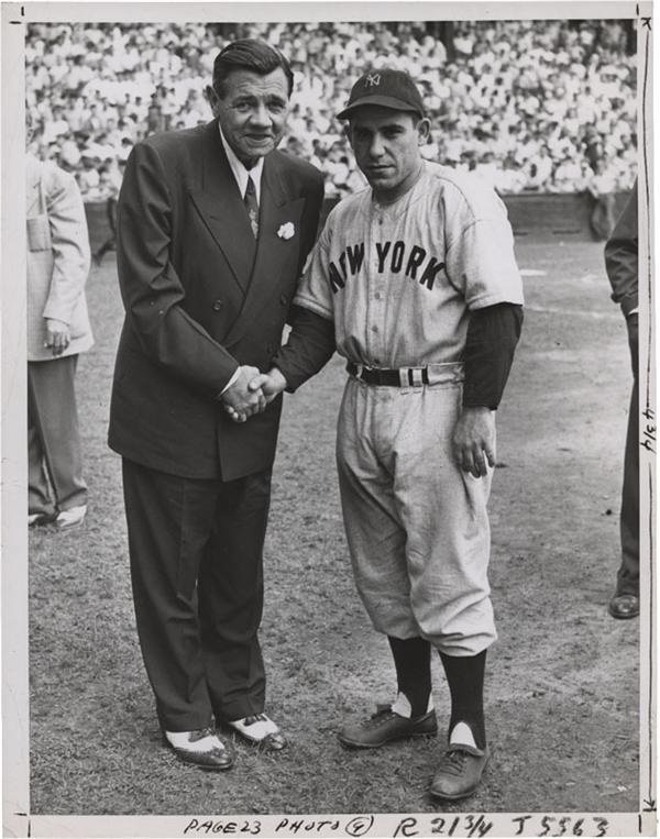 - 1947 Babe Ruth and Yogi Berra Photo