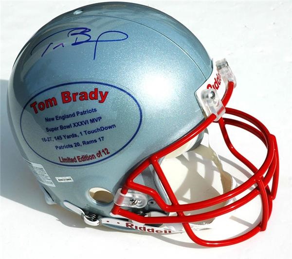 Football - Tom Brady Signed Ltd Ed Patriots Helmet UDA